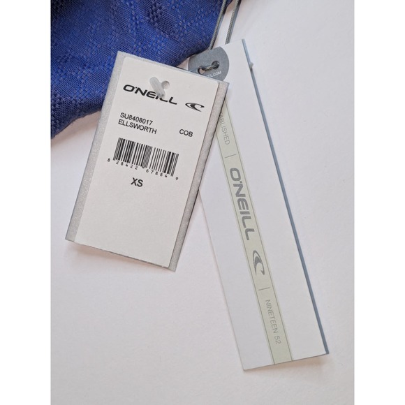 O'Neill Womens Extra Small Ellsworth Textured Off Shoulder Romper Linen Cotton - Picture 6 of 14